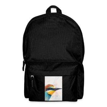 Geometrischer Bienenfresser Vogel Polygon Art  - Rucksack - Schwarz - Vorne
