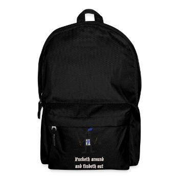 Kreuzritter: Ritter mit Schild und Keule - Rucksack - Schwarz - Vorne