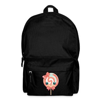 Cœur de nœud caramel sucette - Sac à dos - noir - Devant