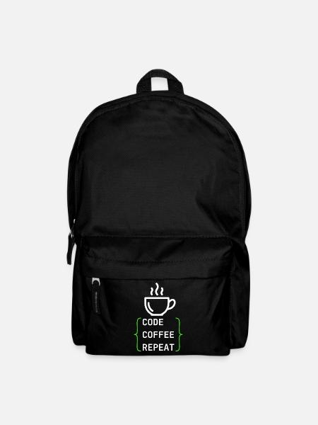Code Coffee Repeat – Developer IT Design - Rucksack - Schwarz