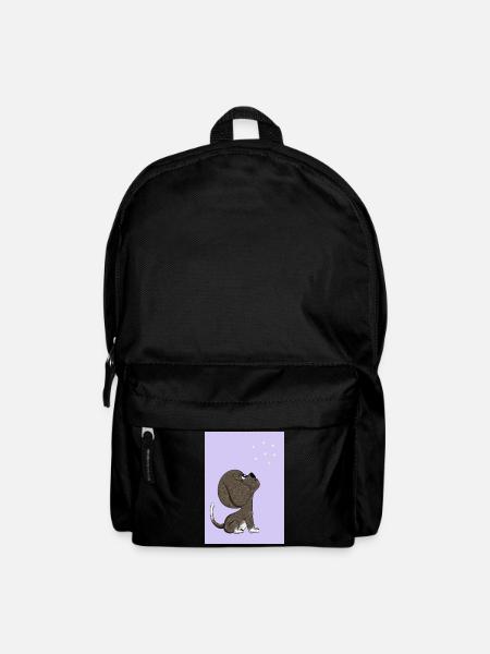 Dog and starry sky - Backpack - black