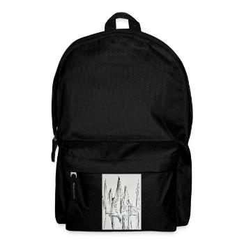 Black and White City Silhouette - Backpack - black - Front