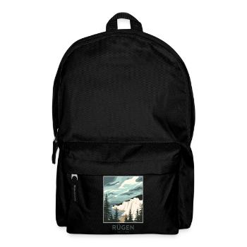 Mer Baltique de Rügen | Affiche de voyage vintage - Sac à dos - noir - Devant