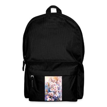 Aquarellfarben pastellfarbene Kirschblüten - Rucksack - Schwarz - Vorne