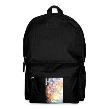 Cherry trees in Aube Watercolor - Backpack - black - Front