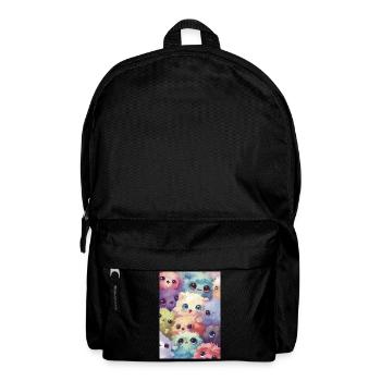 Adorable multicolored plush toys - Backpack - black - Front