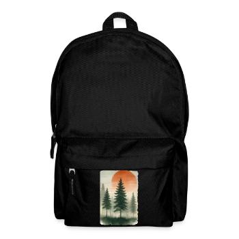 Aquarelle vintage de coucher de cheval forestier - Sac à dos - noir - Devant