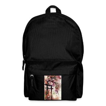 Sakura Torii im Aquarell - Rucksack - Schwarz - Vorne