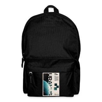 Uranus-Orbitaltypographie-Poster - Rucksack - Schwarz - Vorne