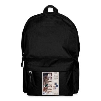 Katzenporträt-Geometrische Collage - Rucksack - Schwarz - Vorne
