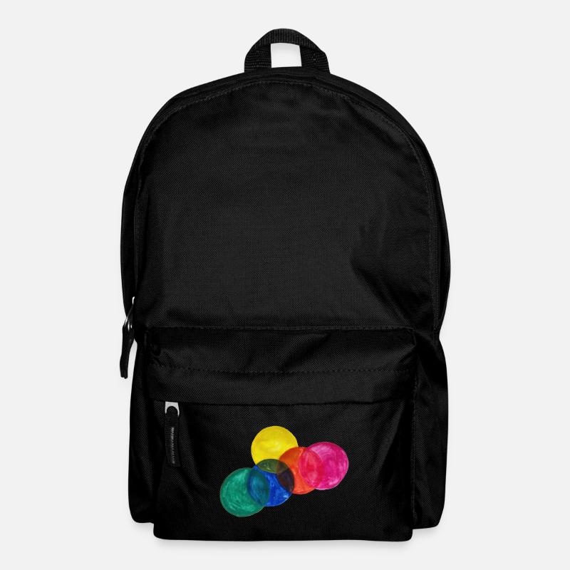 Coloured Circles - Rucksack - Schwarz