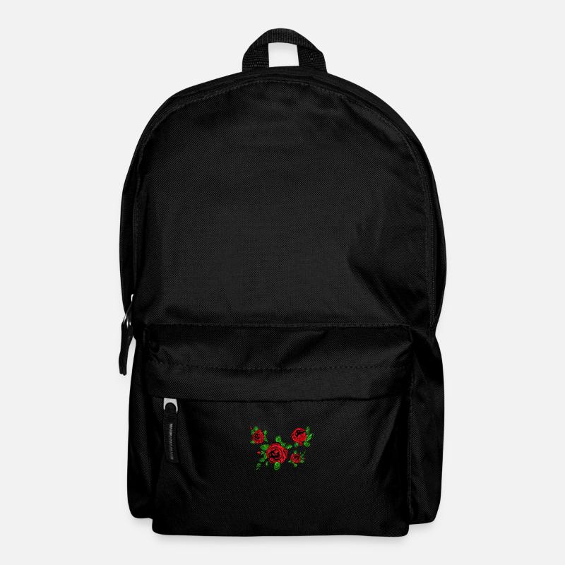 Rote Rosen blühen - Rucksack - Schwarz