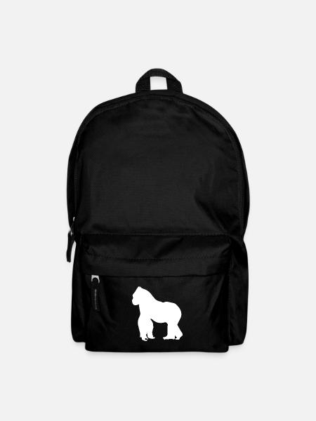 Gorilla monkey silverback gift - Backpack - black