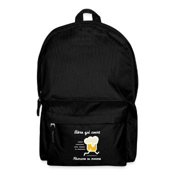 Bière qui court ramasse sa mousse t-shirt bière - Sac à dos - noir - Devant