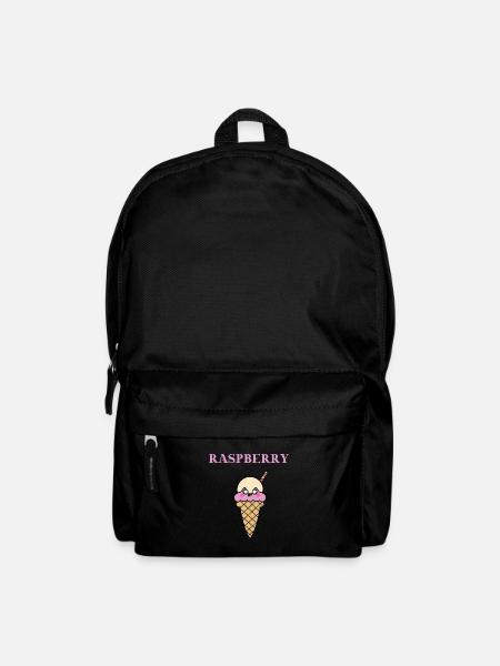 Raspberry Himbeer Eis Eiscreme Geschenkidee süß - Rucksack - Schwarz
