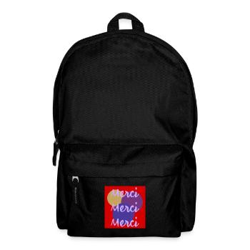 MERCI. THANKS. THANK YOU. ANNIVERSAIRE. NAISSANCE. - Sac à dos - noir - Devant