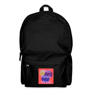 MERCI. THANKS. THANK YOU. ANNIVERSAIRE. NAISSANCE. - Sac à dos - noir - Devant