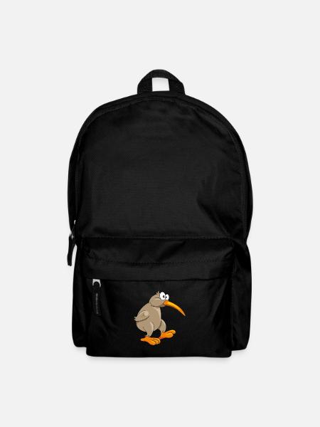 Nachdenklicher lustiger Kiwi-Vogel - Rucksack - Schwarz