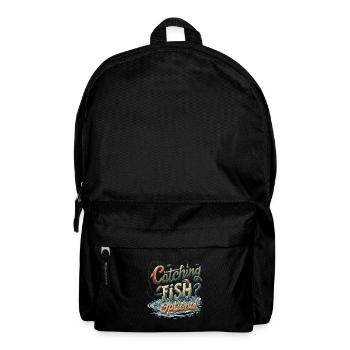 Catching Fish? Optional! Fisherman Fishing Shirt - Backpack - black - Front