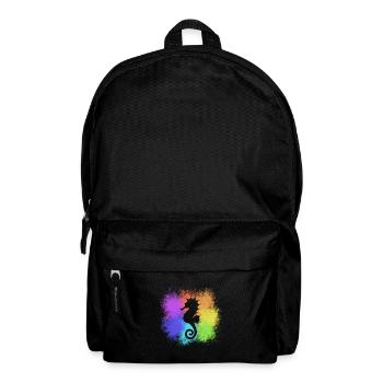 Seepferdchen bunt - Rucksack - Schwarz - Vorne