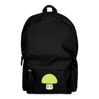 Mushroom green, green mushrooms - Backpack - black - Front