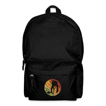 Eis Curling Curler Eisstockschießen Retro Geschenk - Rucksack - Schwarz - Vorne