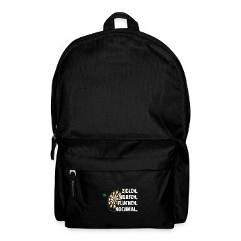 Dart Zielen Werfen Fluchen Nochmal - Rucksack - Schwarz - Vorne