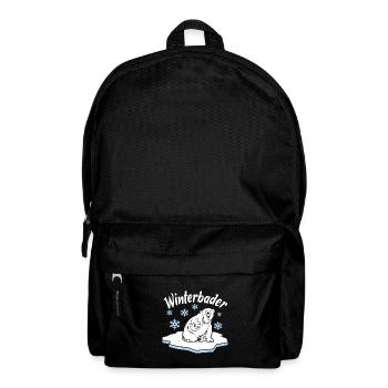 Winterbader Eisbaden Eisbad Spruch - Rucksack - Schwarz - Vorne