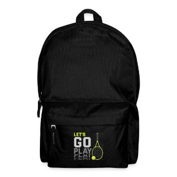 Joueur de tennis, Raquette de tennis, Balle de tennis, Tennis - Sac à dos - noir - Devant