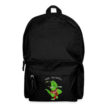 Dinosaurier Humor Thai Boxen Sport Geschenkidee - Rucksack - Schwarz - Vorne