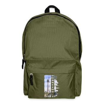 Dusseldorf Germany City Skyline Home Love - Backpack - olive green - Front