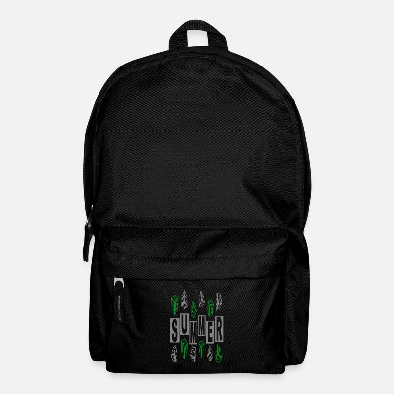 Summer dynamisch grün-grau - Rucksack - Schwarz