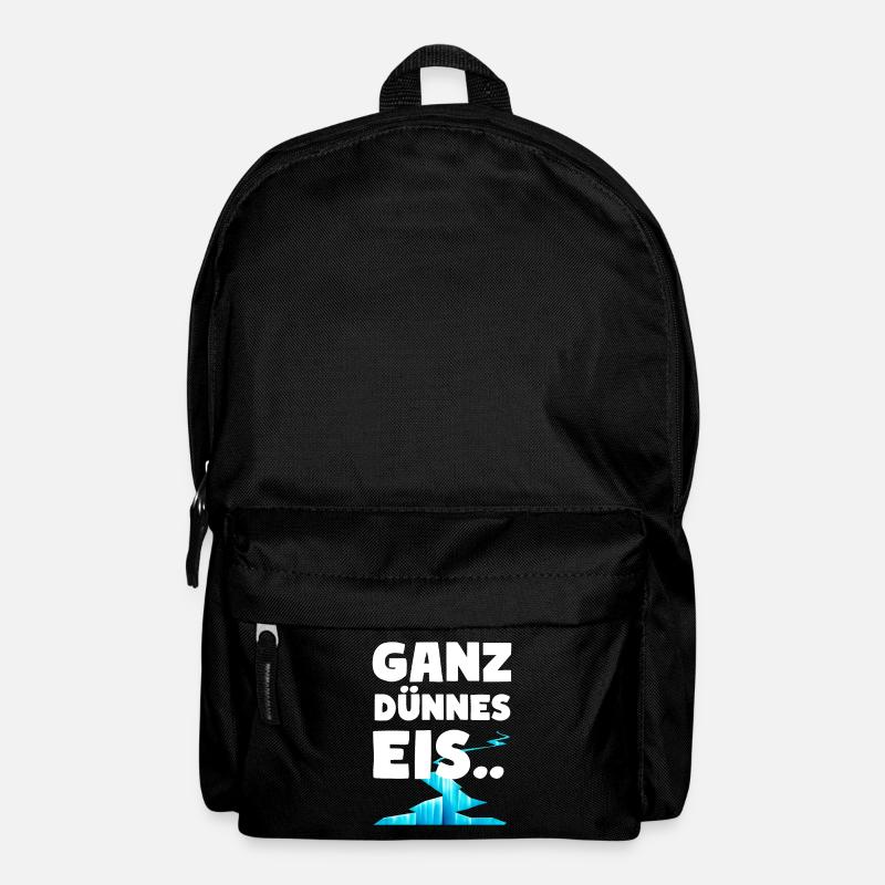 Ganz dünnes Eis Lustige Sprüche Dünnes Eis - Rucksack - Schwarz