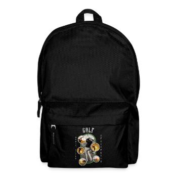 Golf Golfen Golfspieler Sport Hobby Club Vintage - Rucksack - Schwarz - Vorne
