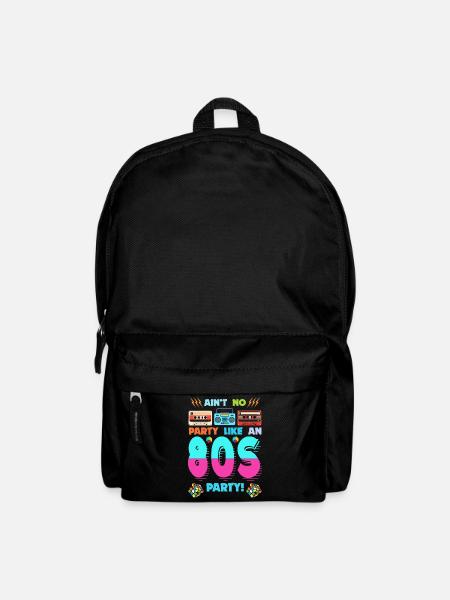 80er Jahre Party Vibes - Retro-Design mit Kassettenkassetten - Rucksack - Schwarz