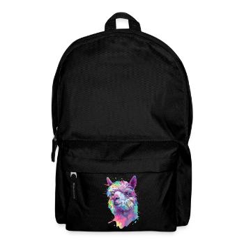 Alpaga Lama Nature animale Zoo Andes Inca Art coloré - Sac à dos - noir - Devant