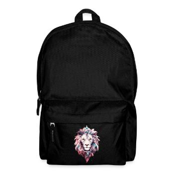 Lion Lion Head Cosmic Galaxy Universe Art - Backpack - black - Front
