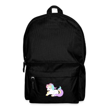 Einhorn süßes Unicorn - Rucksack - Schwarz - Vorne
