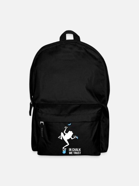 bouldern boulderfelsen boulder IN CHALK WE TRUST - Rucksack - Schwarz