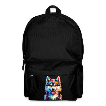 Loup polygonal - Sac à dos - noir - Devant