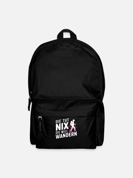Wandern Wanderer Wanderung Berge Wald - Rucksack - Schwarz