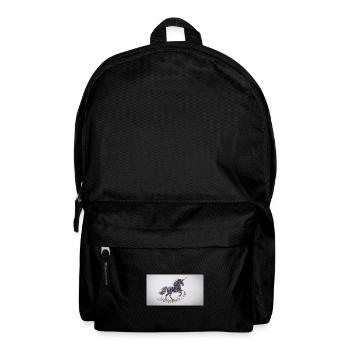 Glitzerndes Einhorn-Mosaik - Rucksack - Schwarz - Vorne