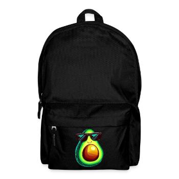 Cool avocado with sunglasses - Backpack - black - Front