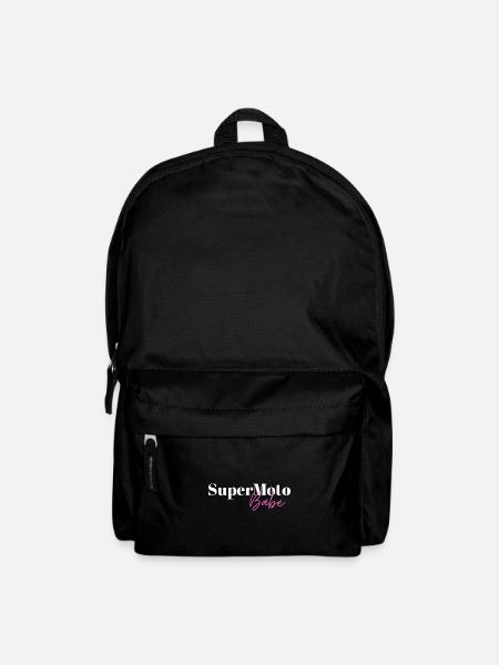 Supermotard Babe Motocycliste Motard Motard Moto - Sac à dos - noir