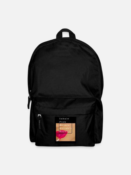 Inhale pink , Exhale bullsh - Rucksack - Schwarz