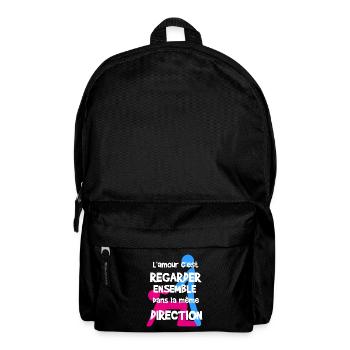 Citation Amour Phrase Beauf et Cadeau Levrette - Sac à dos - noir - Devant