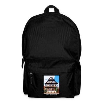 Elsässisches Fachwerkhaus - Rucksack - Schwarz - Vorne