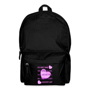 gute Seele viel Herz - Rucksack - Schwarz - Vorne