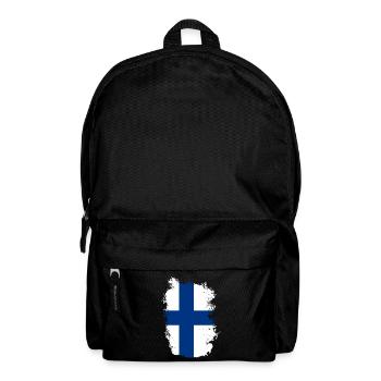 Finland Flag Suomi Finnish Flag Used Look - Backpack - black - Front