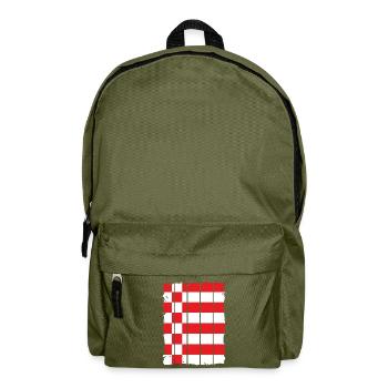 Bremen Flagge Bremer Fahne - Rucksack - Olivgrün - Vorne